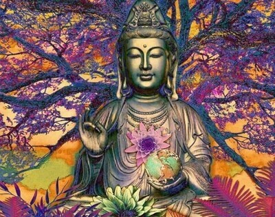Buddha Tree - Full Drill Diamond Painting - Specially ordered for you. Delivery is approximately 4 - 6 weeks.