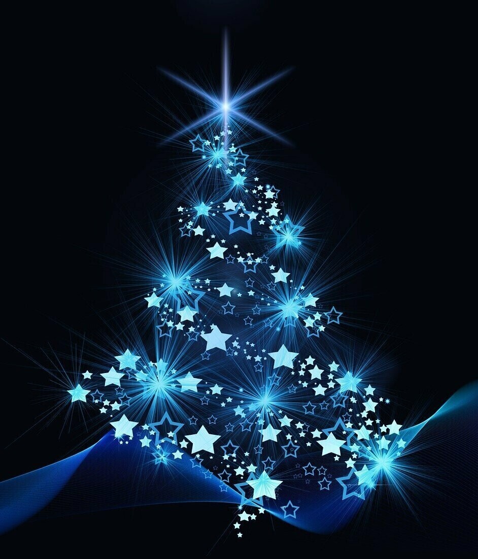 Blue Light Christmas Tree - Full Drill Diamond Painting - Specially ordered for you. Delivery is approximately 4 - 6 weeks.