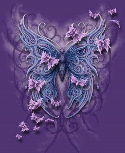 Butterfly In Purple - Full Drill Diamond Painting - Specially ordered for you. Delivery is approximately 4 - 6 weeks.