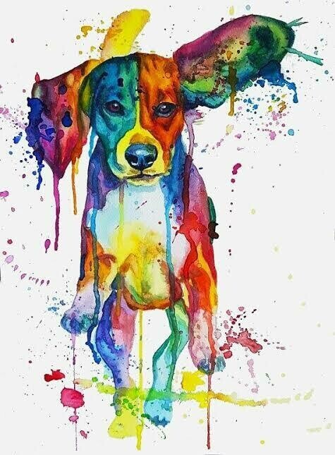 Colourful Dog 09 - Full Drill Diamond Painting - Specially ordered for you. Delivery is approximately 4 - 6 weeks.