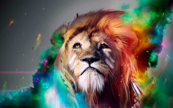 Colourful Lion - Full Drill Diamond Painting - Specially ordered for you. Delivery is approximately 4 - 6 weeks.
