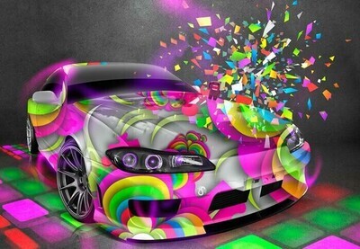 Colourful Car - Full Drill Diamond Painting - Specially ordered for you. Delivery is approximately 4 - 6 weeks.