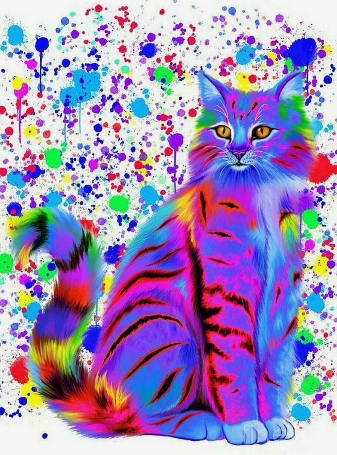 Colourful Cat 06 - Full Drill Diamond Painting - Specially ordered for you. Delivery is approximately 4 - 6 weeks.