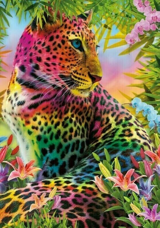 Colourful Leopard - Full Drill Diamond Painting - Specially ordered for you. Delivery is approximately 4 - 6 weeks.