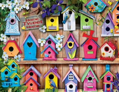 Colourful Birdhouses - Full Drill Diamond Painting - Specially ordered for you. Delivery is approximately 4 - 6 weeks.
