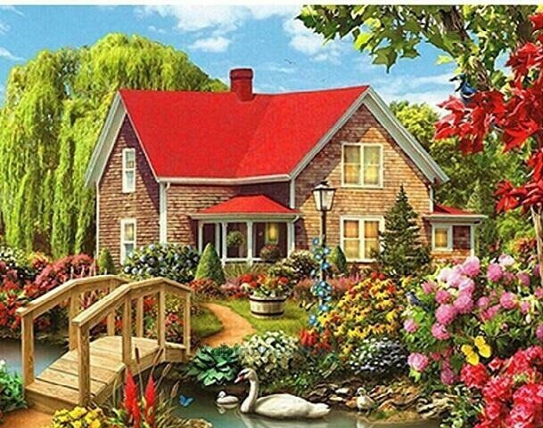 Cottage Garden - Full Drill Diamond Painting - Specially ordered for you. Delivery is approximately 4 - 6 weeks.