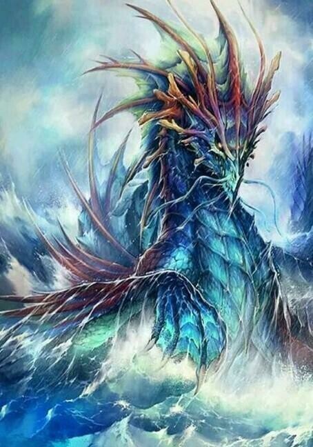 Dragon In Water - Full Drill Diamond Painting - Specially ordered for you. Delivery is approximately 4 - 6 weeks.