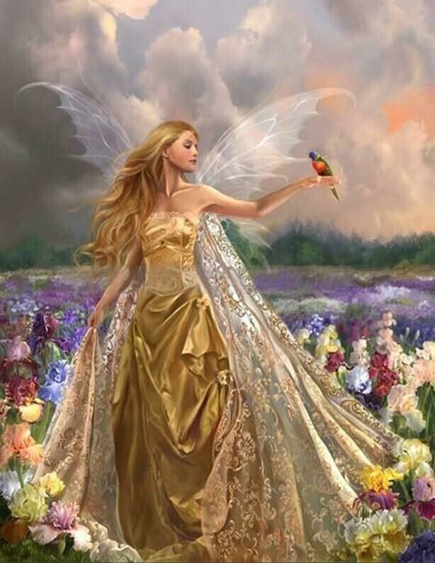 Fairy With Bird - Full Drill Diamond Painting - Specially ordered for you. Delivery is approximately 4 - 6 weeks.