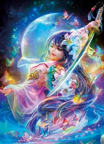 Fairy and Sword - Full Drill Diamond Painting - Specially ordered for you. Delivery is approximately 4 - 6 weeks.