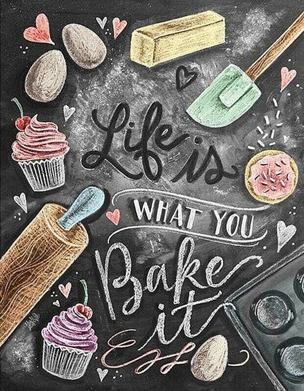 Life is what you bake it - Specially ordered for you. Delivery is approximately 4 - 6 weeks.