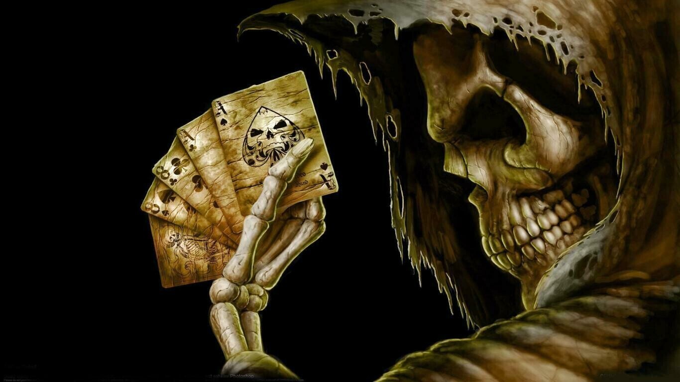 Poker Skull - Specially ordered for you. Delivery is approximately 4 - 6 weeks.
