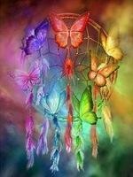 Butterfly Dream Catcher - 50 x 70cm - Full Drill (round), DOUBLE SIDED ADHESIVE CANVAS - Diamond Painting Kit - Currently in stock