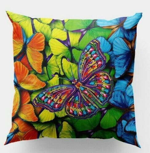 DIY Diamond Painting Cushion Cover - Butterfly