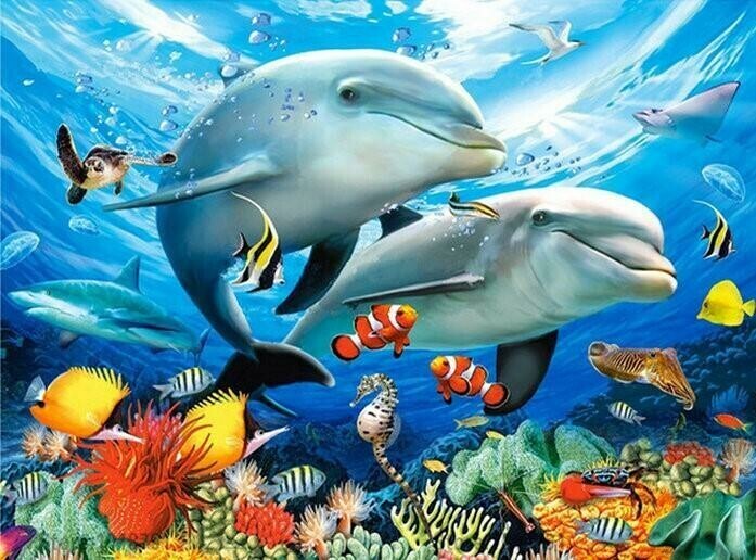 Sea Dolphins - Specially ordered for you. Delivery is approximately 4 - 6 weeks.