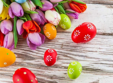 Tulips and Eggs - - Specially ordered for you. Delivery is approximately 4 - 6 weeks.
