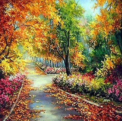 Autumn Lane  - Full Drill Diamond Painting - Specially ordered for you. Delivery is approximately 4 - 6 weeks.