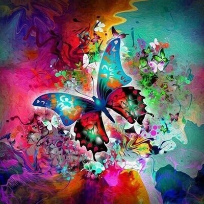 Butterfly Abstract - Full Drill Diamond Painting - Specially ordered for you. Delivery is approximately 4 - 6 weeks.
