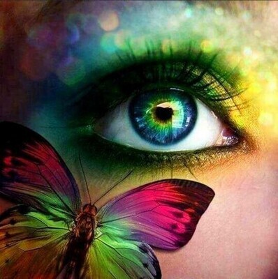 Butterfly Eye - Full Drill Diamond Painting - Specially ordered for you. Delivery is approximately 4 - 6 weeks.