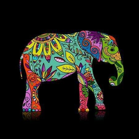Colourful Elephant 01 - Full Drill Diamond Painting - Specially ordered for you. Delivery is approximately 4 - 6 weeks.