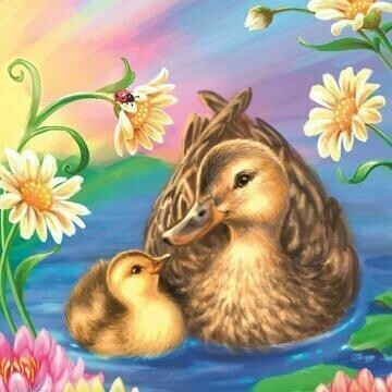 Cute Ducks - Full Drill Diamond Painting - Specially ordered for you. Delivery is approximately 4 - 6 weeks.