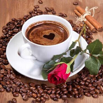 Coffee And Rose - Full Drill Diamond Painting - Specially ordered for you. Delivery is approximately 4 - 6 weeks.