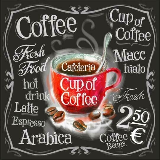 Cup Of Coffee Banner - Full Drill Diamond Painting - Specially ordered for you. Delivery is approximately 4 - 6 weeks.