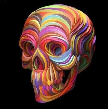 Coloured Ribbon Skull - Full Drill Diamond Painting - Specially ordered for you. Delivery is approximately 4 - 6 weeks.