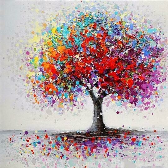 Colourful Tree - Full Drill Diamond Painting - Specially ordered for you. Delivery is approximately 4 - 6 weeks.