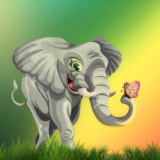 Elephant 07 - Full Drill Diamond Painting - Specially ordered for you. Delivery is approximately 4 - 6 weeks.