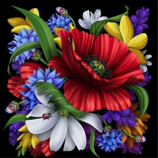 Flower Bouquet - Full Drill Diamond Painting - Specially ordered for you. Delivery is approximately 4 - 6 weeks.