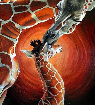 Giraffe And Baby - Full Drill Diamond Painting - Specially ordered for you. Delivery is approximately 4 - 6 weeks.