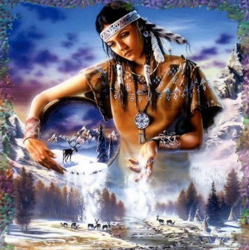 Native American Girl - Full Drill Diamond Painting - Specially ordered for you. Delivery is approximately 4 - 6 weeks.