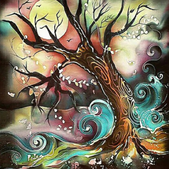Swirly Tree - Full Drill Diamond Painting - Specially ordered for you. Delivery is approximately 4 - 6 weeks.