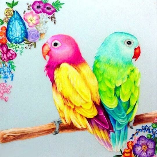 Two Pretty Birds - Full Drill Diamond Painting - Specially ordered for you. Delivery is approximately 4 - 6 weeks.