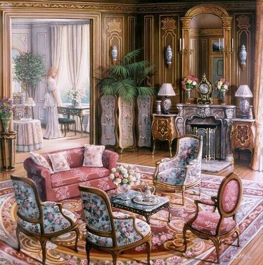 Victorian Room - Full Drill Diamond Painting - Specially ordered for you. Delivery is approximately 4 - 6 weeks.