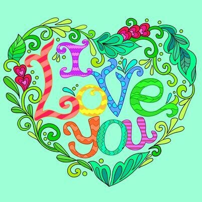 I LOVE YOU - 40 x 40cm Full Drill (Round), DOUBLE SIDED ADHESIVE CANVAS - Diamond Painting Kit - Currently in stock