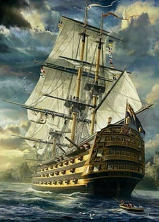 Sailing Boat - 60 x 90cm- Full Drill (square) DOUBLE SIDED ADHESIVE CANVAS - Diamond Painting Kit - Currently in stock