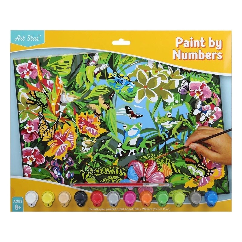Art Star Paint By Numbers Tropical Frogs