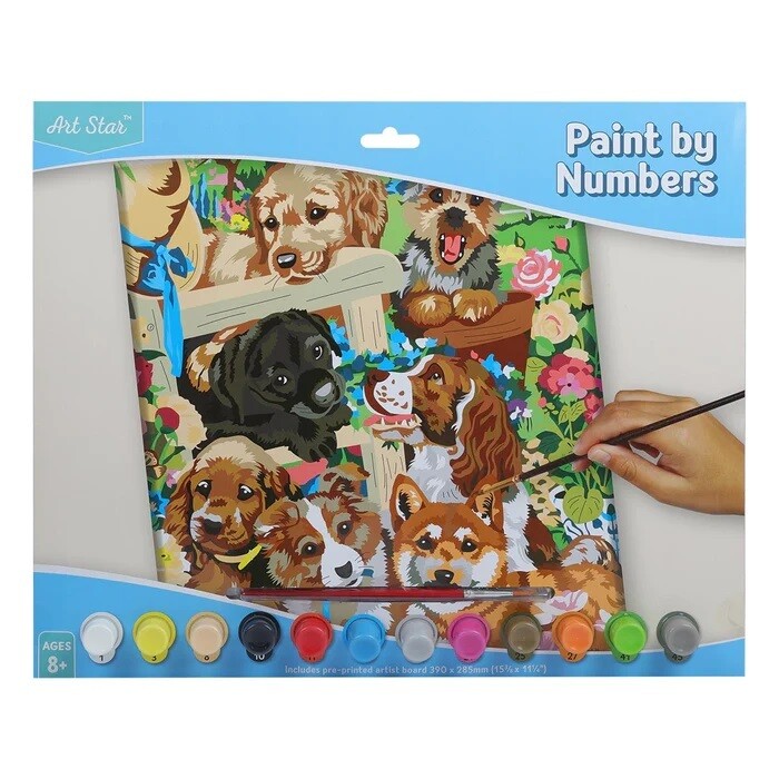 Art Star Paint By Numbers Puppies
