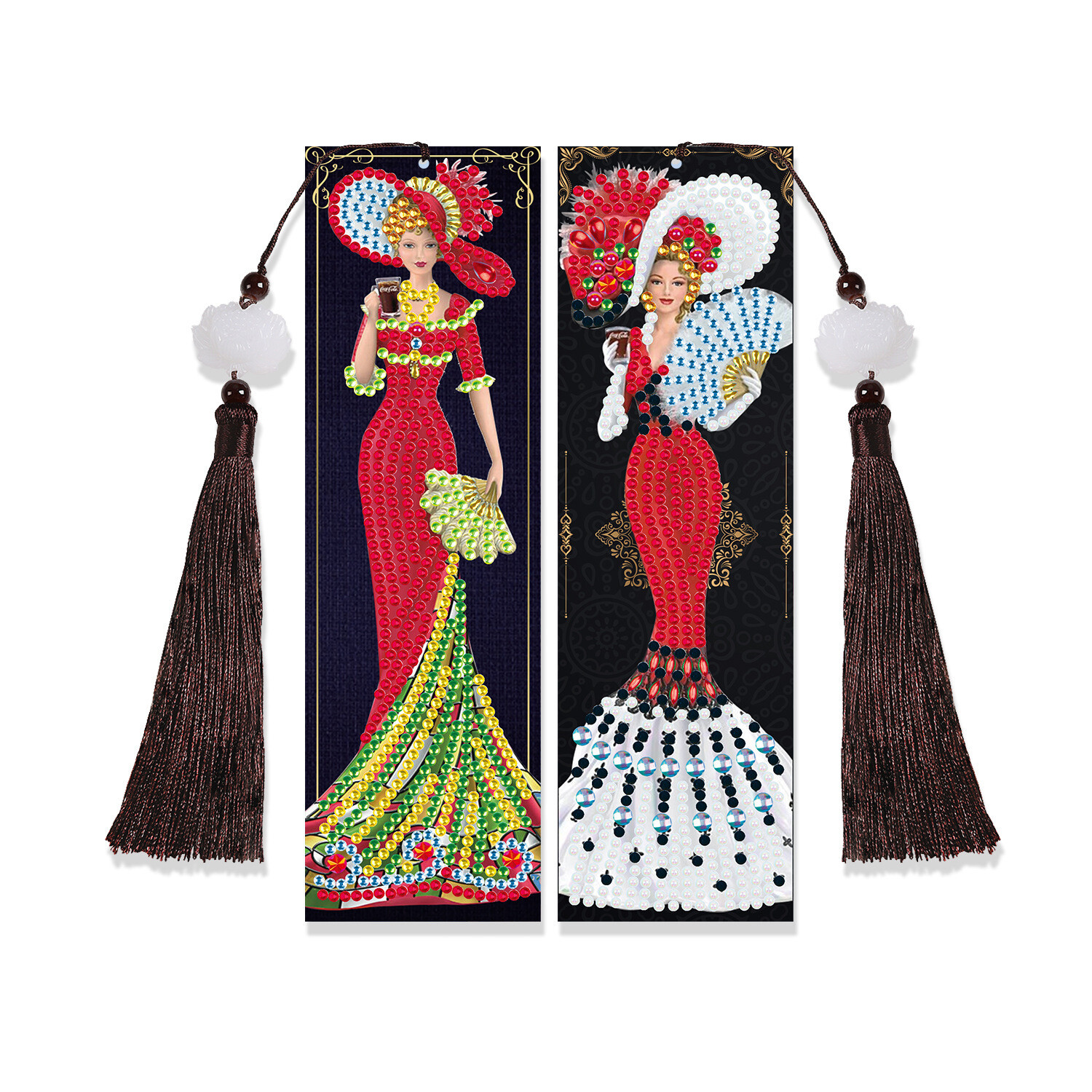 Diamond Painting Bookmarks - Set of 2  - FANCY LADY RED