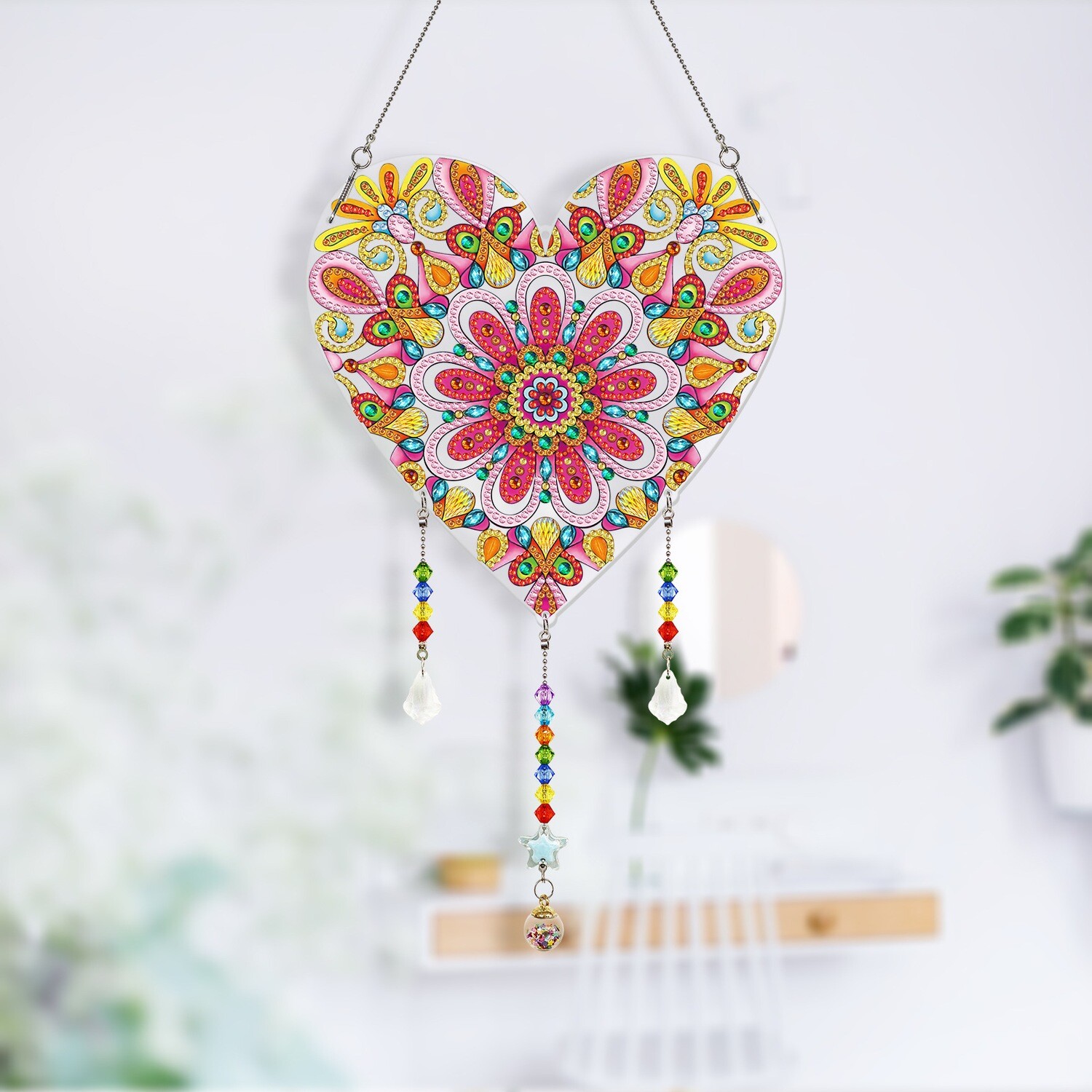 DIY Crystal Hanging Ornament - HEART