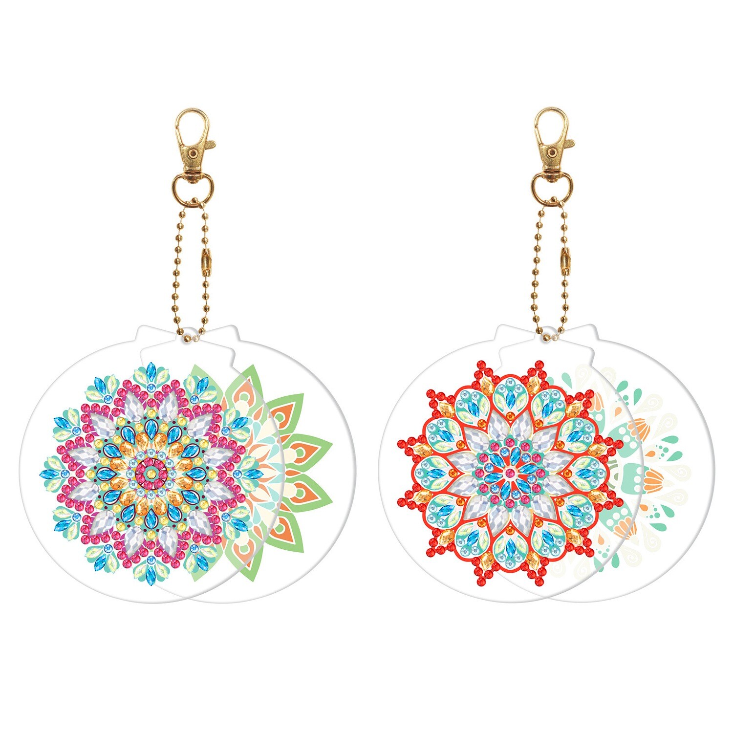 Keychains/Bag Hangers - Set of 2 - Mandala