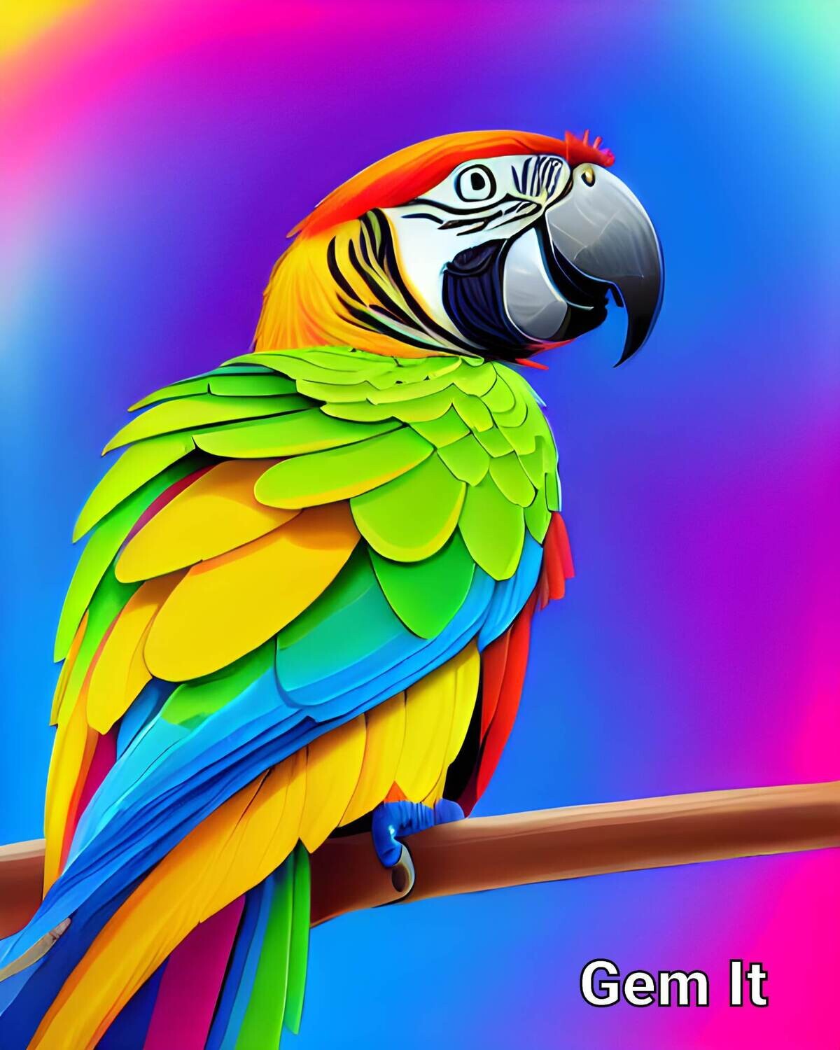Colourful Parrot - Specially ordered for you. Delivery is approximately 4 - 6 weeks.