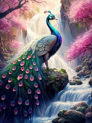 Peacock Waterfall - Specially ordered for you. Delivery is approximately 4 - 6 weeks.