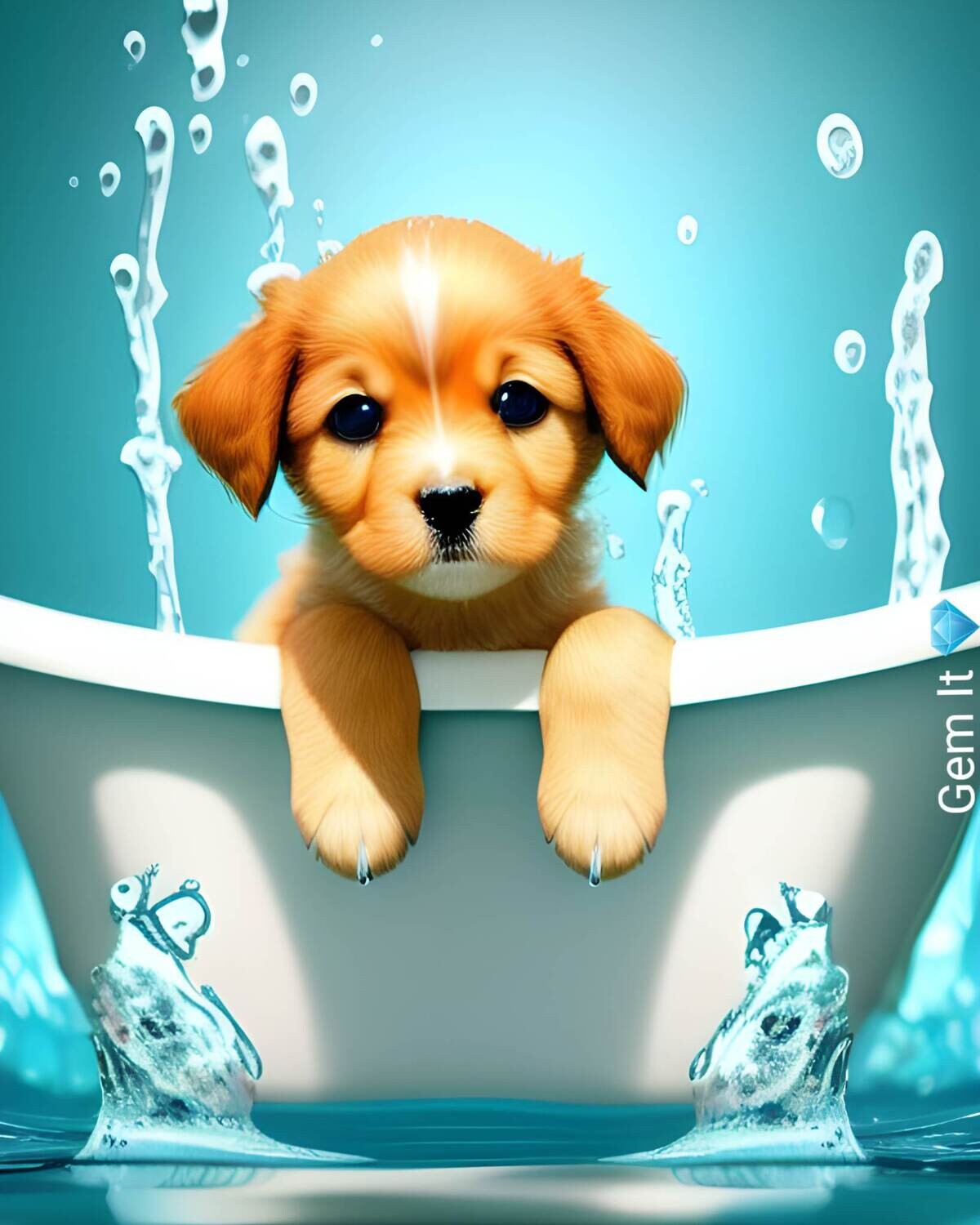 Puppy Bath Time - Specially ordered for you. Delivery is approximately 4 - 6 weeks.