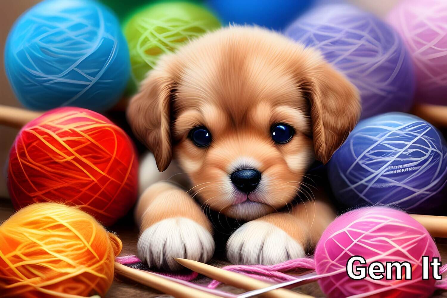 Puppy in the Yarn - Specially ordered for you. Delivery is approximately 4 - 6 weeks.