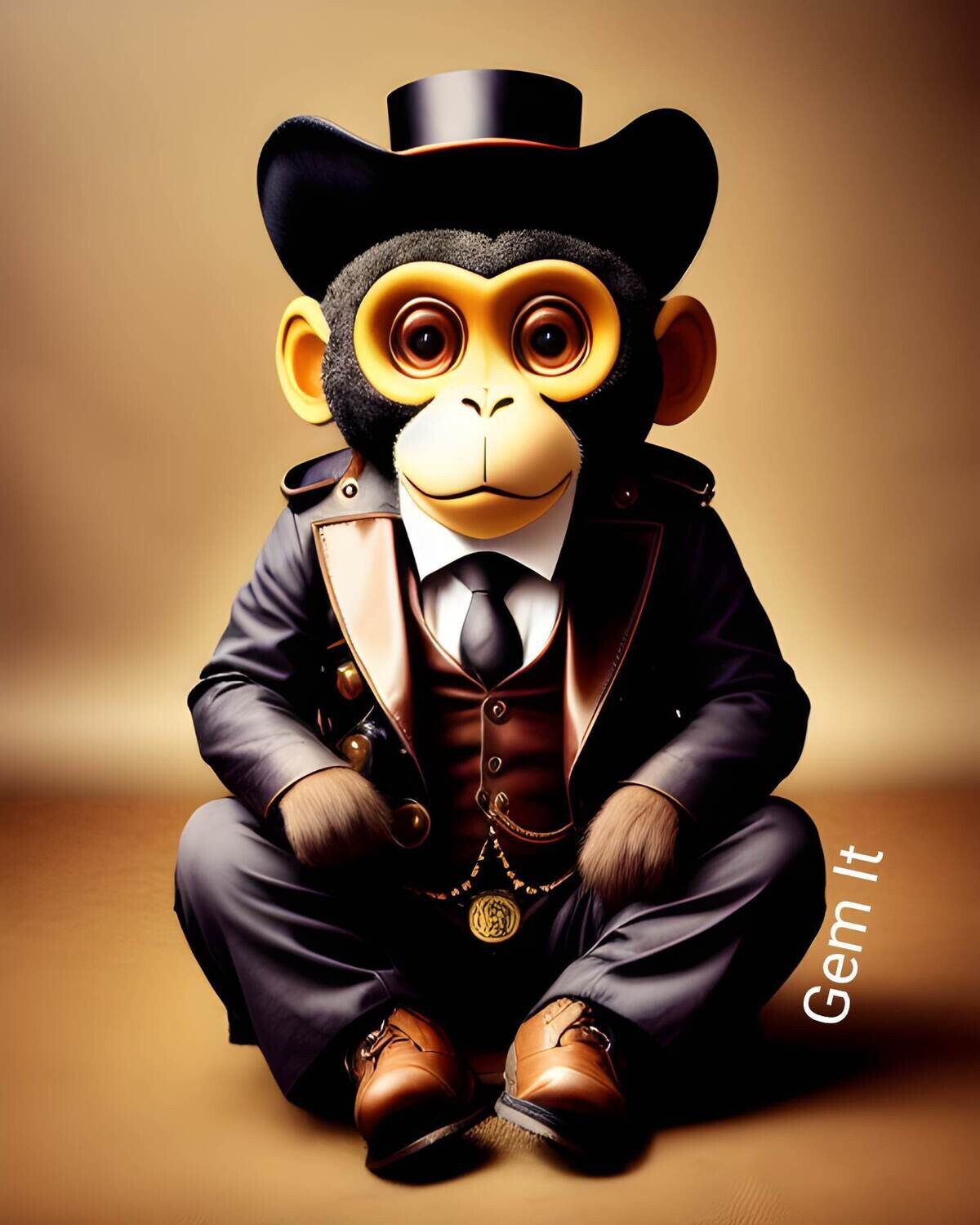 Steampunk Monkey WM - Specially ordered for you. Delivery is approximately 4 - 6 weeks.