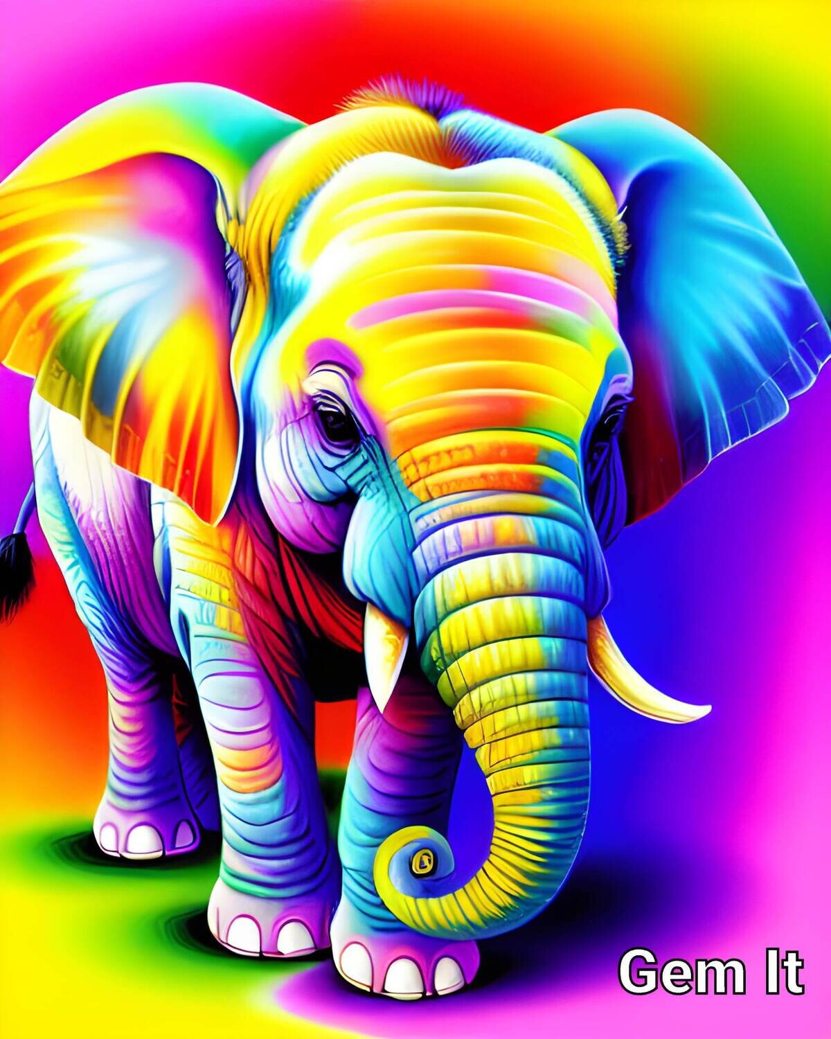 Colourful Elephant 1 - Specially ordered for you. Delivery is approximately 4 - 6 weeks.