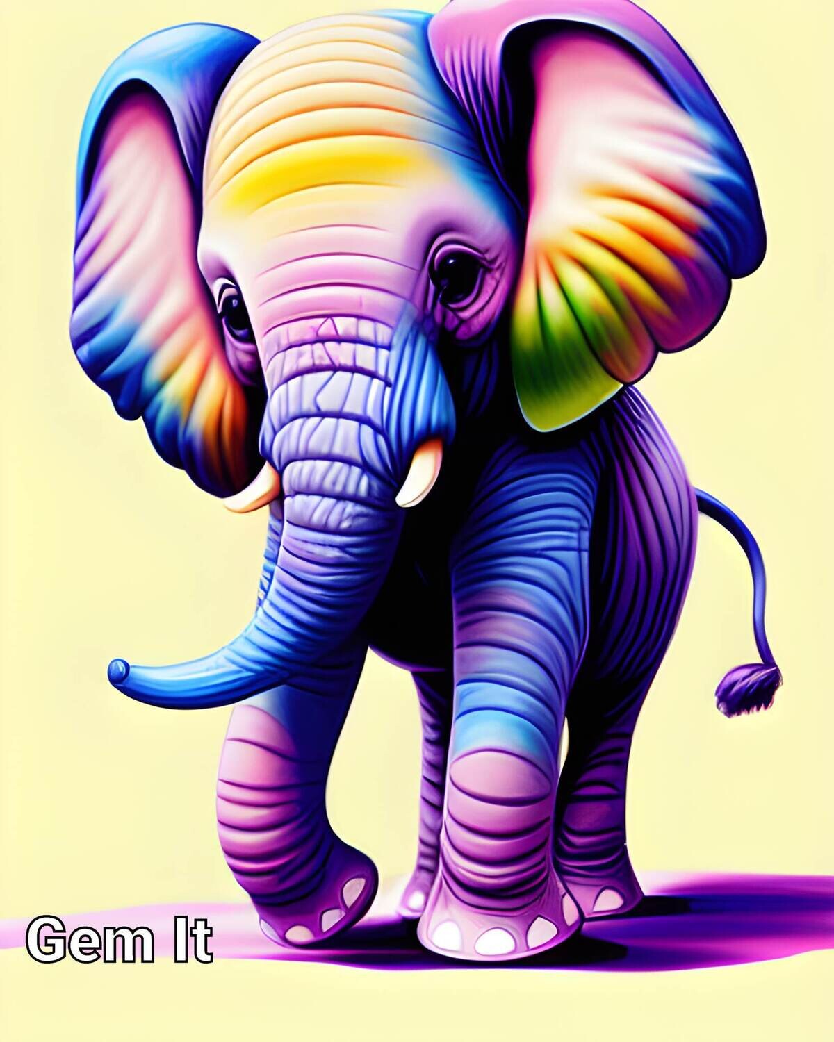 Colourful Elephant 3 - Specially ordered for you. Delivery is approximately 4 - 6 weeks.