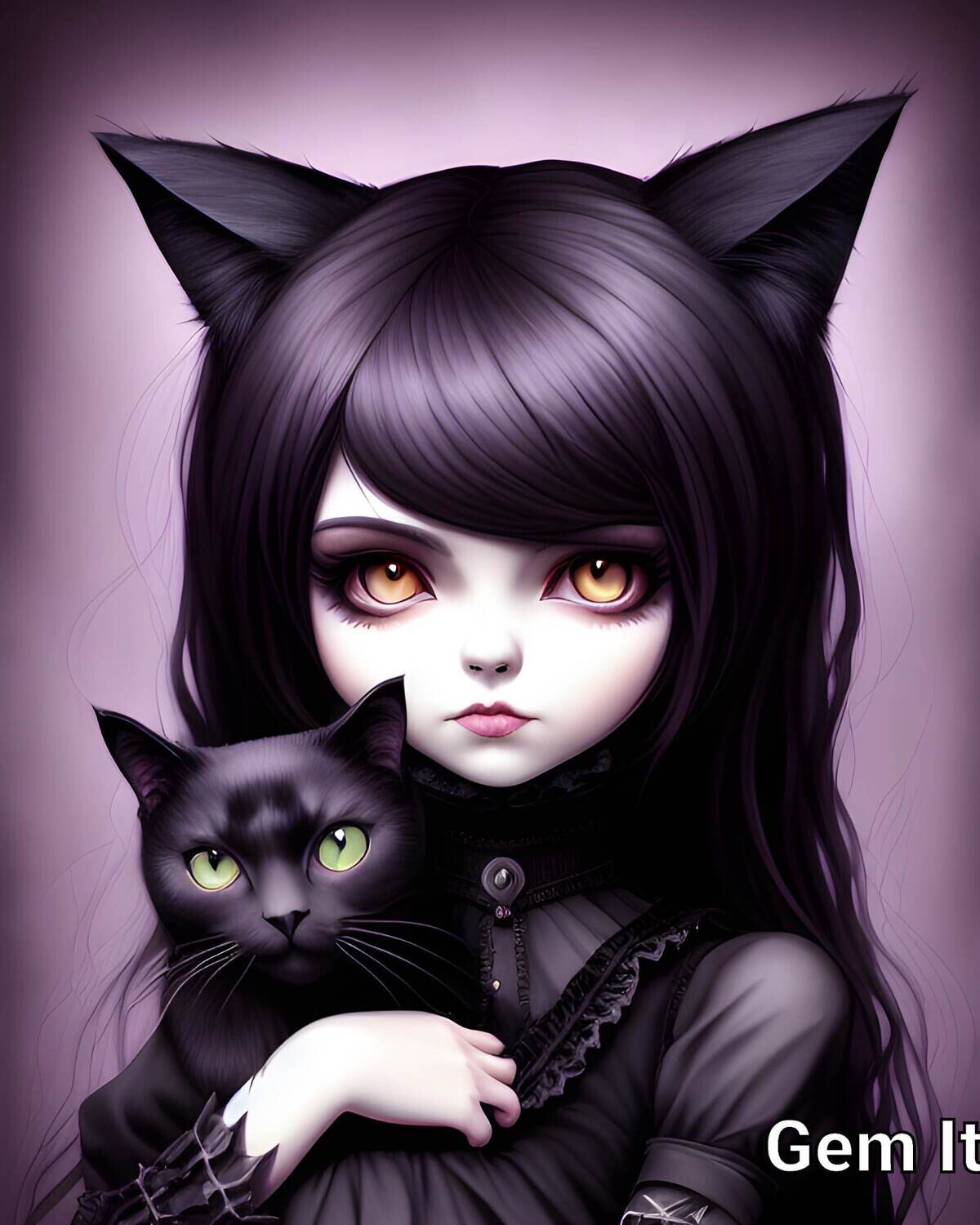 Gothic Catgirl  1 - Specially ordered for you. Delivery is approximately 4 - 6 weeks.